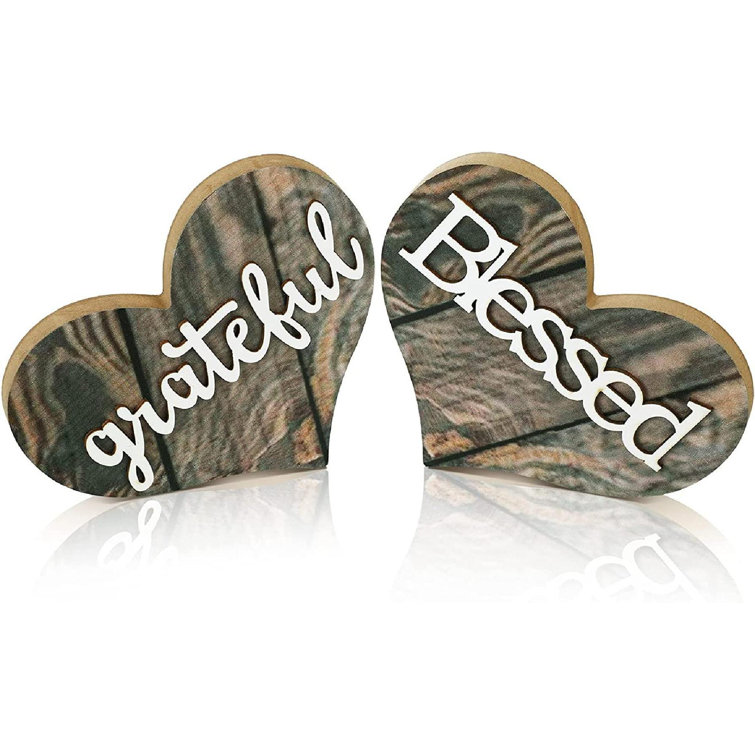 August Grove® 2 Piece HeartShaped Wooden Wall Décor Set Wayfair